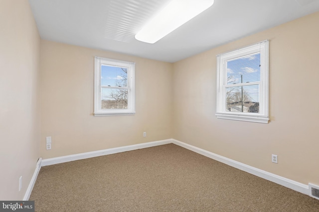 view of carpeted empty room