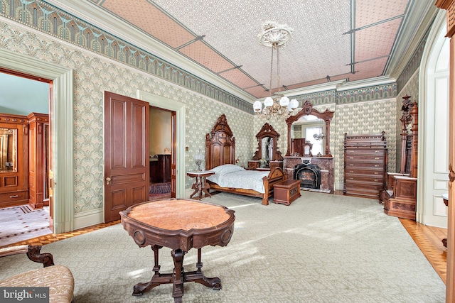 bedroom featuring a textured ceiling