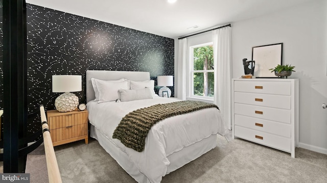 view of carpeted bedroom