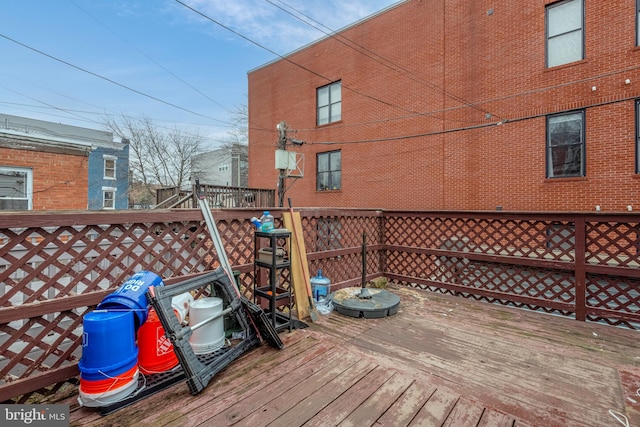 view of wooden deck