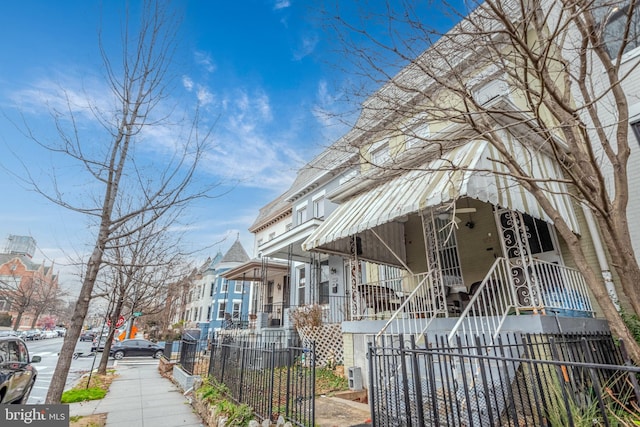 exterior space with covered porch