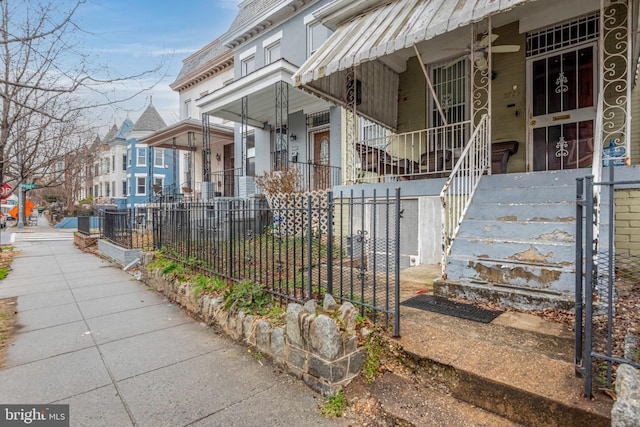 exterior space with a porch