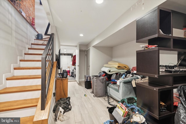 interior space featuring light wood-type flooring