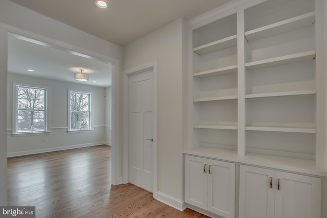 interior space featuring light hardwood / wood-style flooring