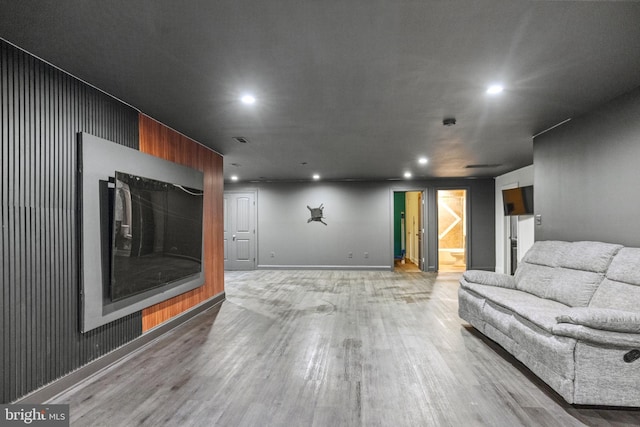 living room featuring light hardwood / wood-style floors