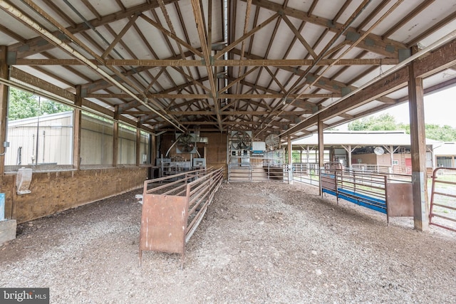 view of horse barn