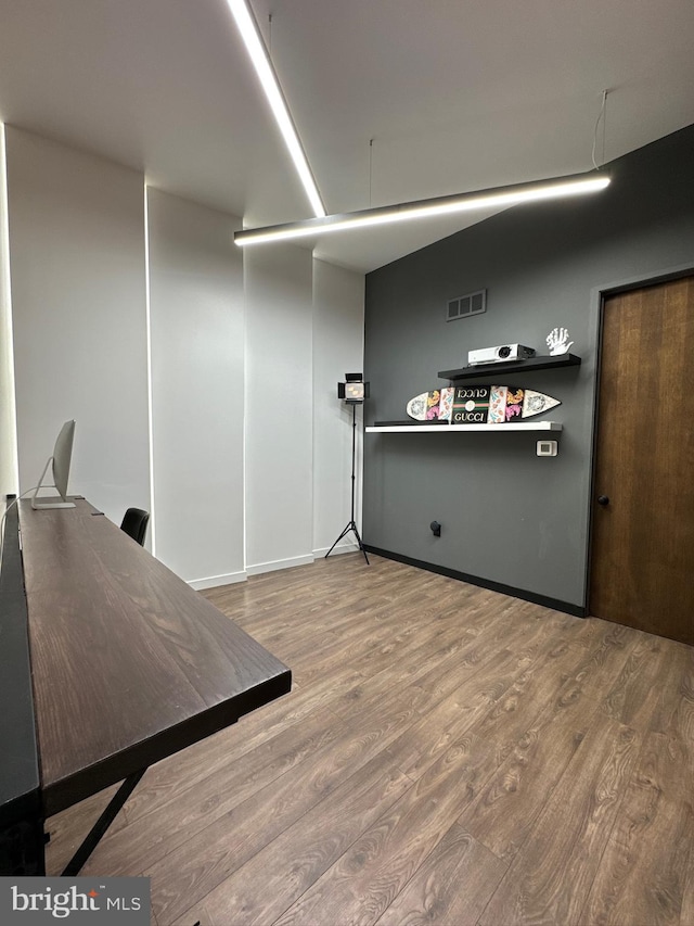 interior space featuring hardwood / wood-style flooring