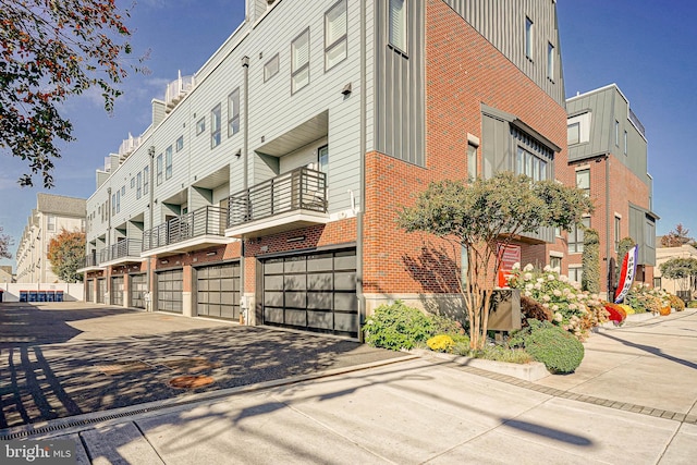 view of property with a garage