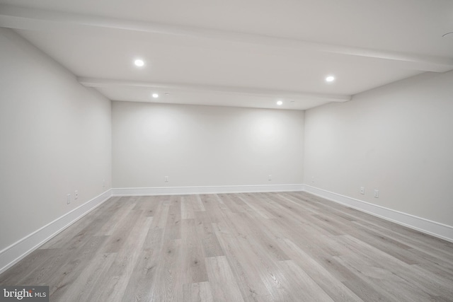 empty room featuring light hardwood / wood-style flooring