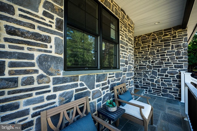 view of patio with a porch