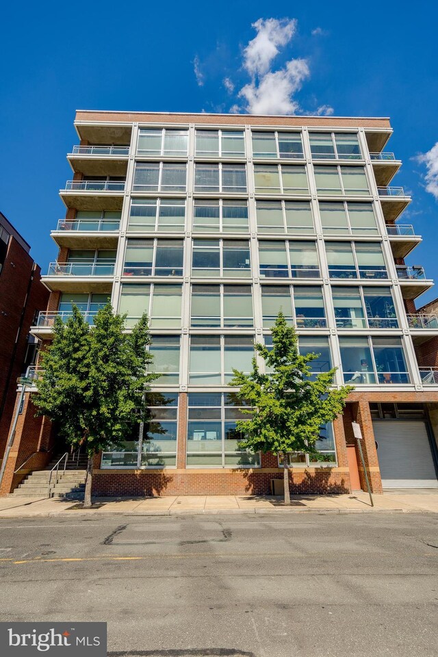 view of building exterior featuring a garage