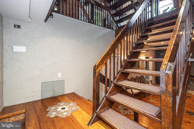 3111 Burnt House Hill Rd, Doylestown, PA 18902 - stairway with hardwood / wood-style floors
