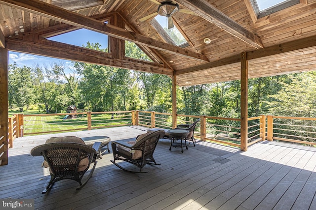 3111 Burnt House Hill Rd, Doylestown, PA 18902 - view of wooden terrace