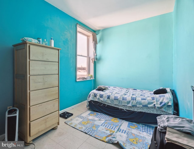 view of tiled bedroom