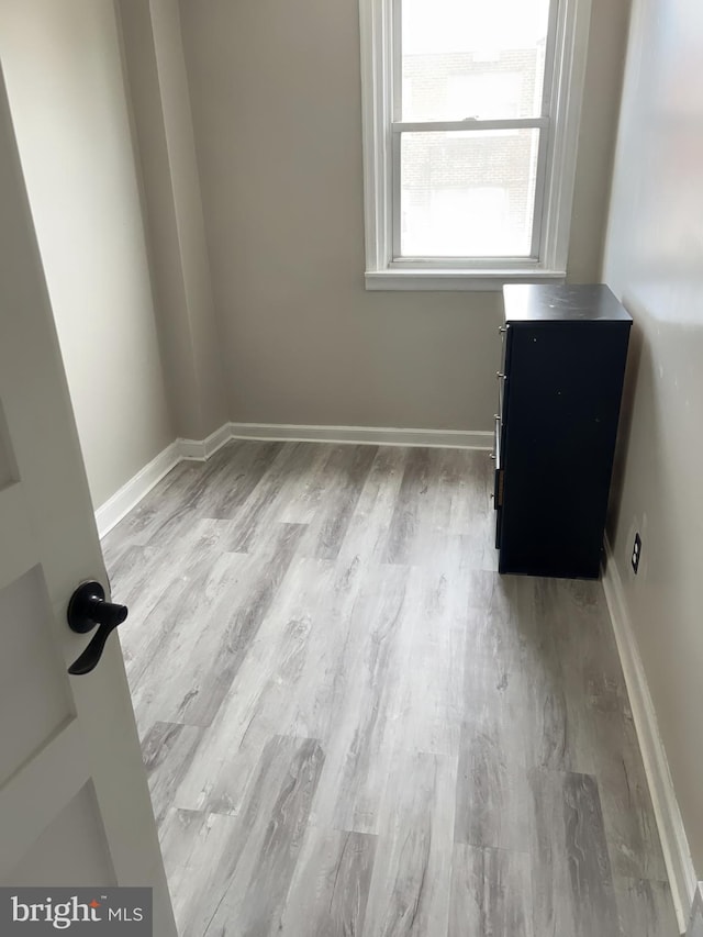 empty room featuring light hardwood / wood-style floors