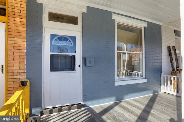 view of doorway to property