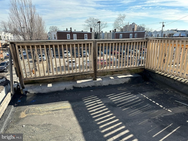 view of terrace featuring a wooden deck