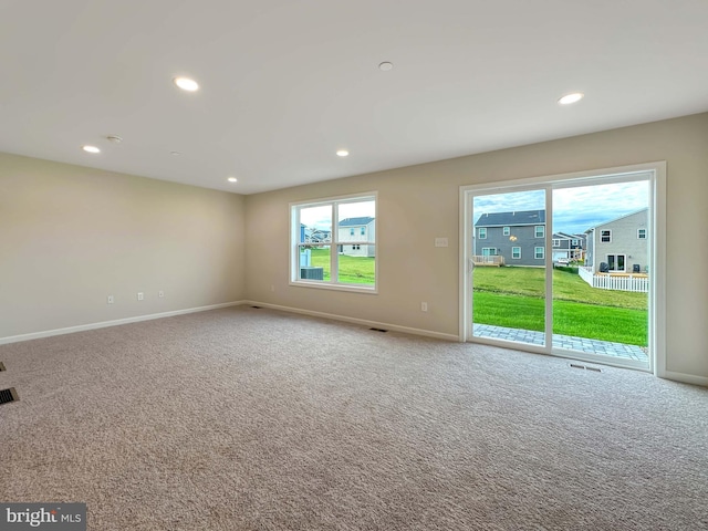 view of carpeted empty room