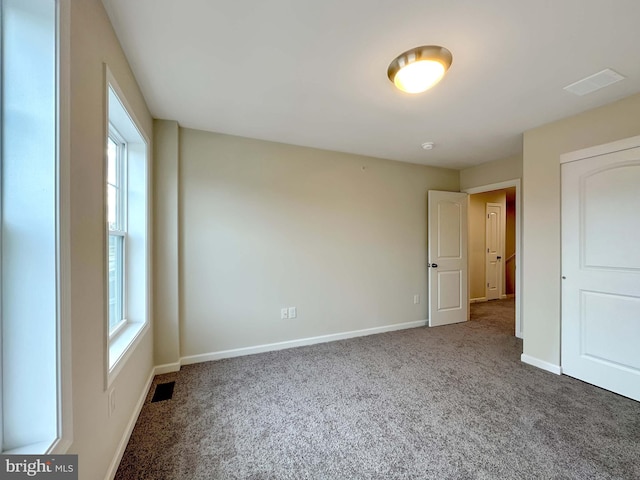 view of carpeted empty room