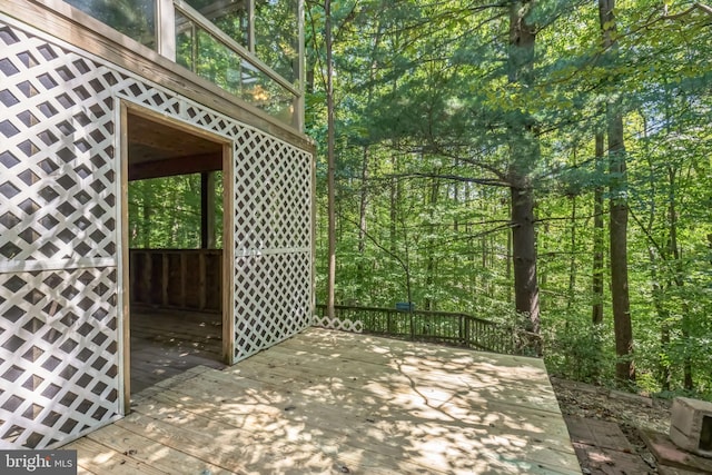 view of patio with a deck