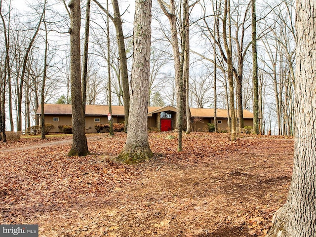 view of single story home