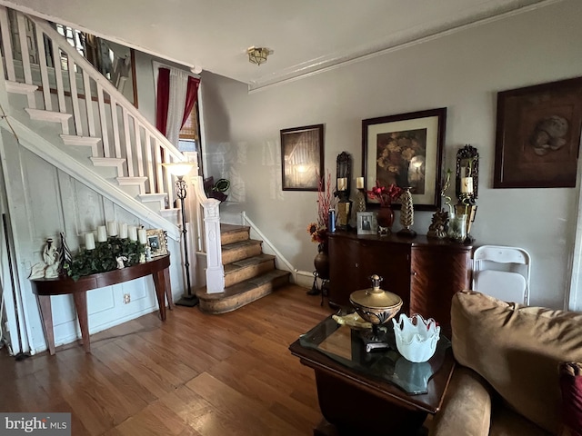 living room featuring hardwood / wood-style floors