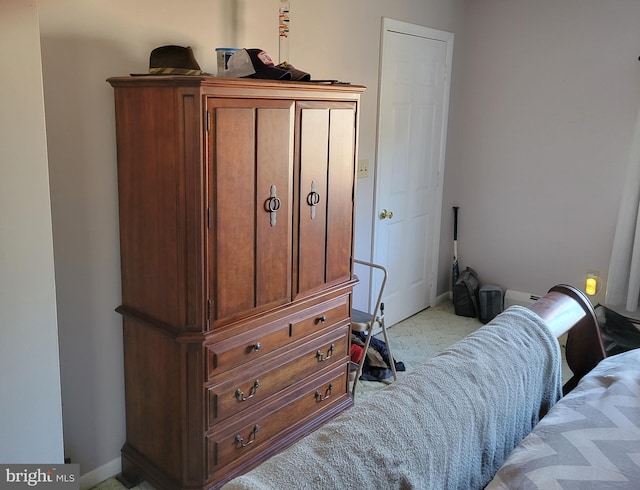 view of carpeted bedroom