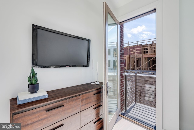 interior space featuring hardwood / wood-style flooring