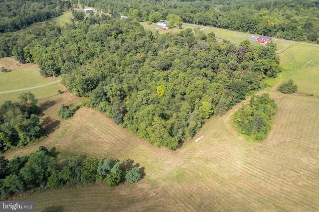 bird's eye view featuring a rural view