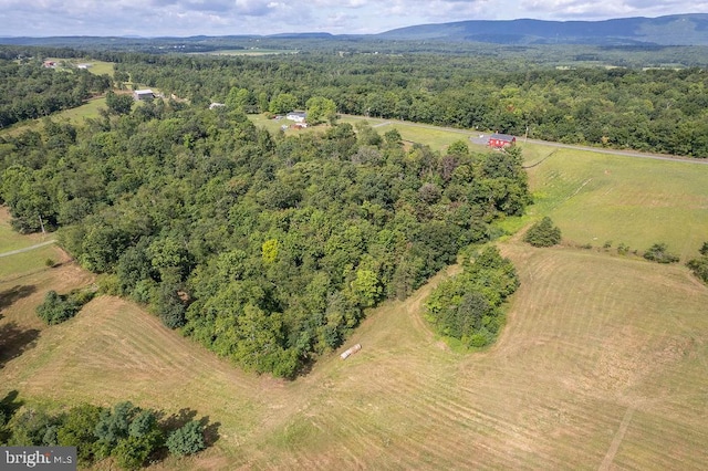 drone / aerial view with a mountain view