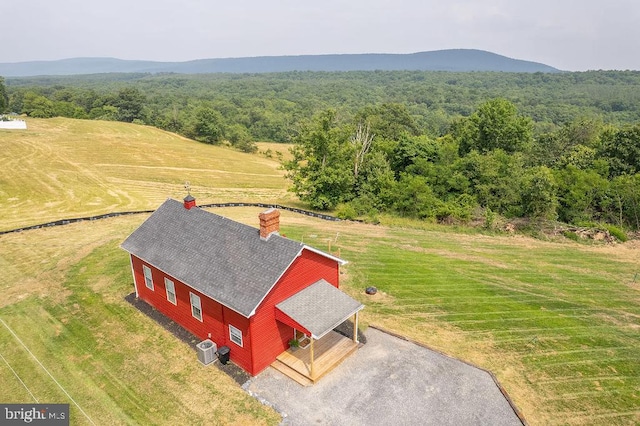 bird's eye view with a rural view