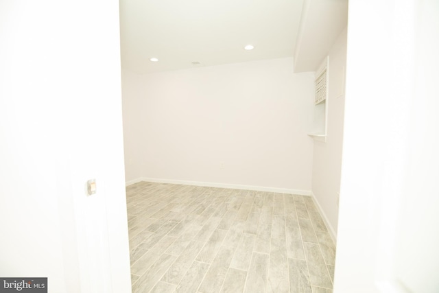 empty room featuring light hardwood / wood-style flooring