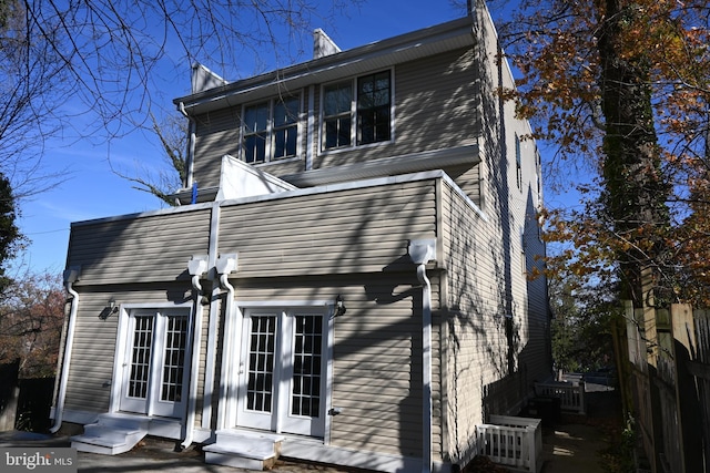 exterior space with french doors