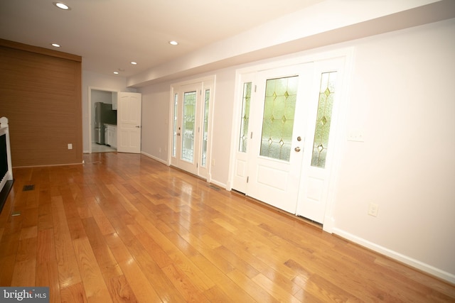 interior space featuring light hardwood / wood-style flooring