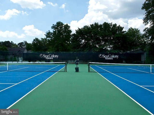 view of tennis court