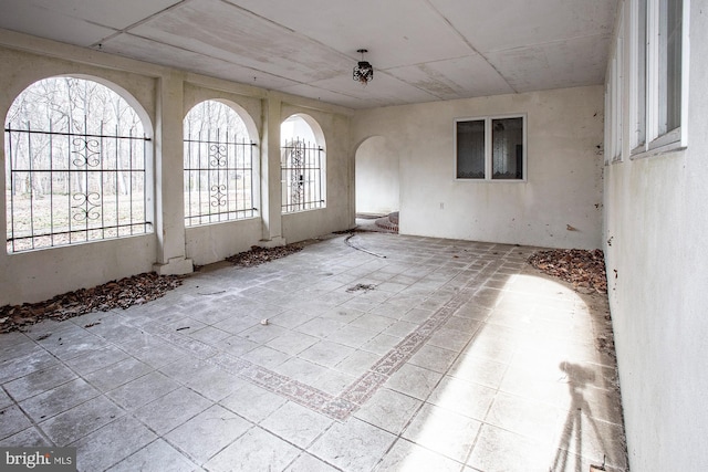 view of tiled spare room