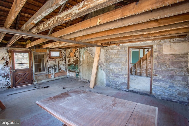 view of basement