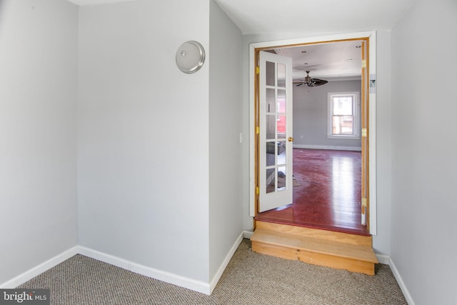 hallway featuring light hardwood / wood-style floors