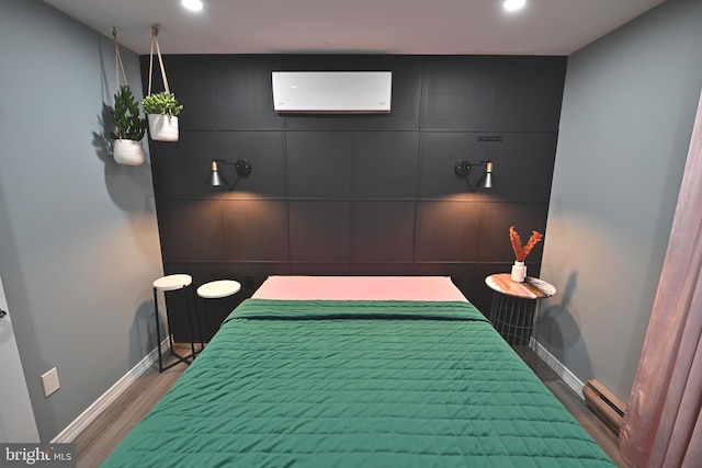 bedroom featuring dark wood-type flooring