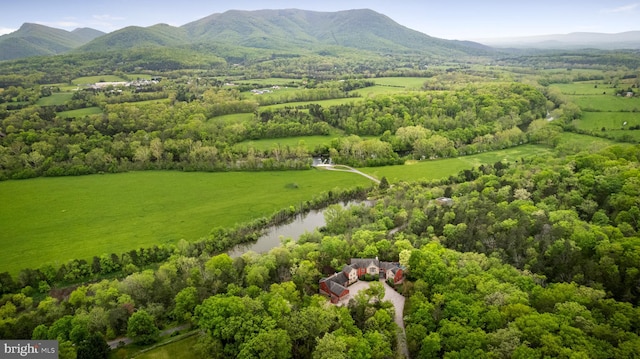 aerial view featuring a mountain view