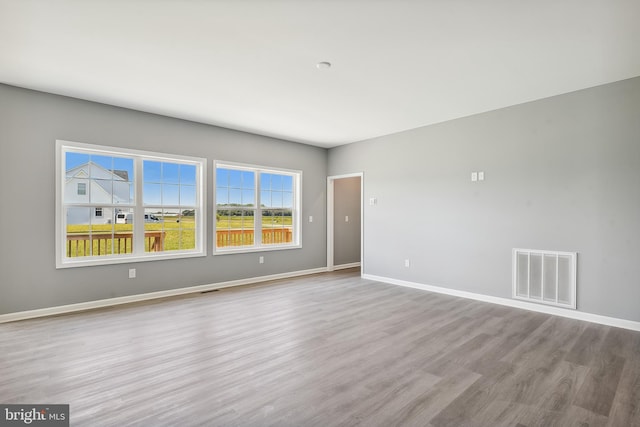 empty room featuring light wood-type flooring