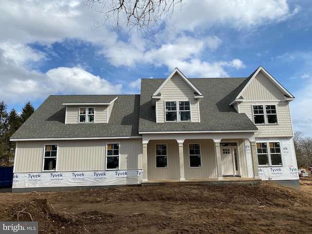 view of front of property with a porch