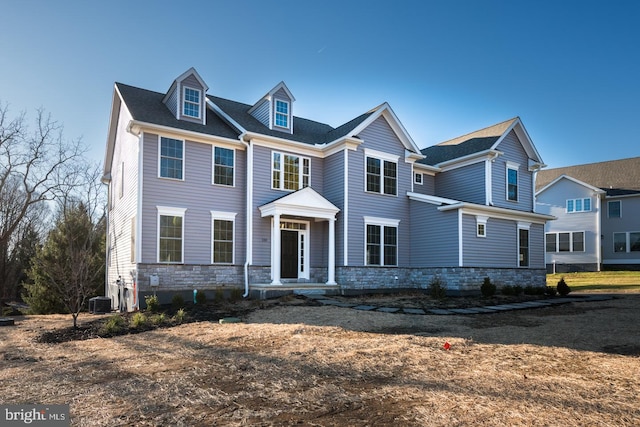 view of front of property with central AC