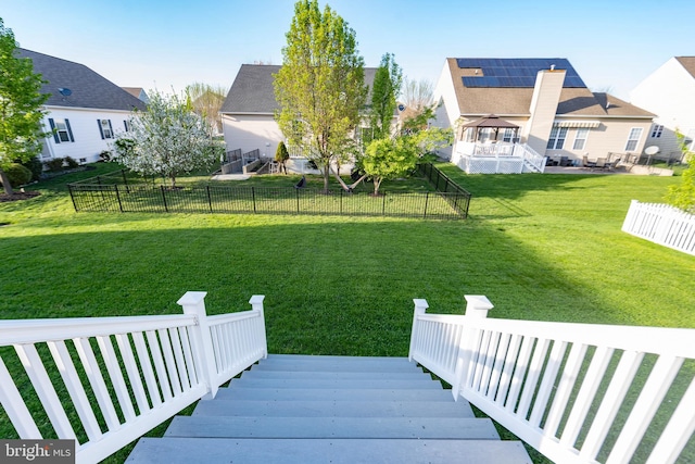 view of yard featuring a deck