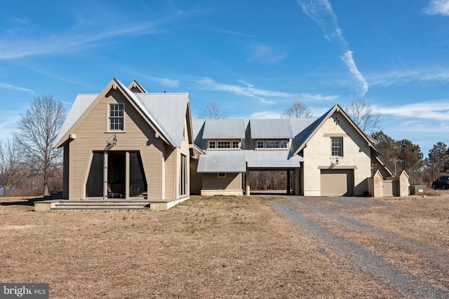 view of front of home featuring a garage