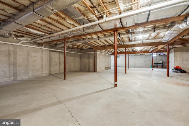 view of basement