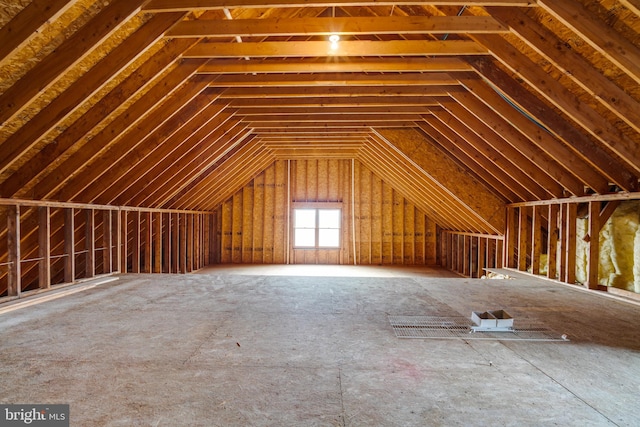 view of attic