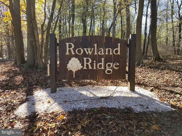 view of community sign