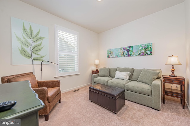 view of carpeted living room