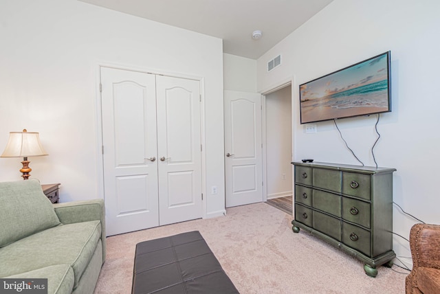 view of carpeted living room